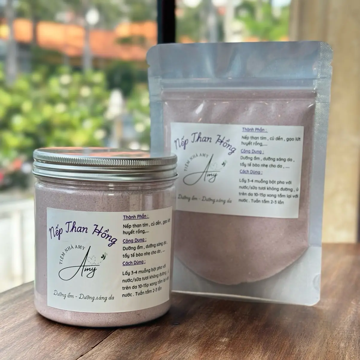 Bột Nếp Than Hồng Dưỡng Mịn Trắng Da