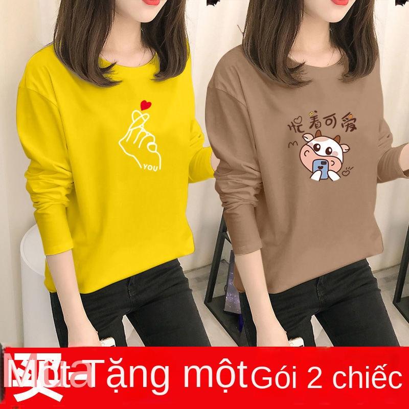 Product Introduction of Áo Thun Dài Tay Dáng Rộng Phong Cách Hàn Quốc, Hàng Mới Về Mùa Xuân Và Mùa Thu, Dành Cho Học Sinh Nữ, Áo Mặc Bên Trong Thường Ngày Áo Dễ Phối Đồ Mua Một Tặng Một Khuyến Mãi Miễn Phí 7
