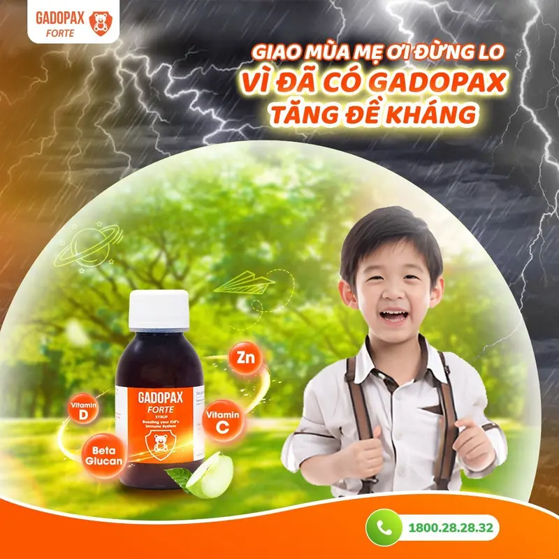 CHÍNH HÃNG Siro GADOPAX Forte tăng cường miễn dịch, tăng cường đề kháng 1