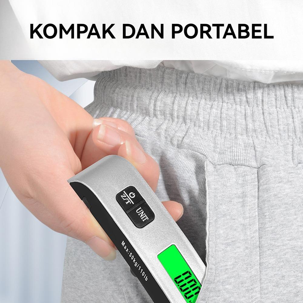 Timbangan Kait Elektronik 50kg - Timbangan bagasi portabel, layar LCD, fungsi mati otomatis, pegangan ergonomis, pengukuran akurat, cocok untuk penggunaan rumah, perjalanan, komersial dan industri Timbangan Kait Elektronik 50kg - Timbangan bagasi portabel, layar LCD, fungsi mati otomatis, pegangan ergonomis, pengukuran akurat, cocok untuk penggunaan rumah, perjalanan, komersial dan industri