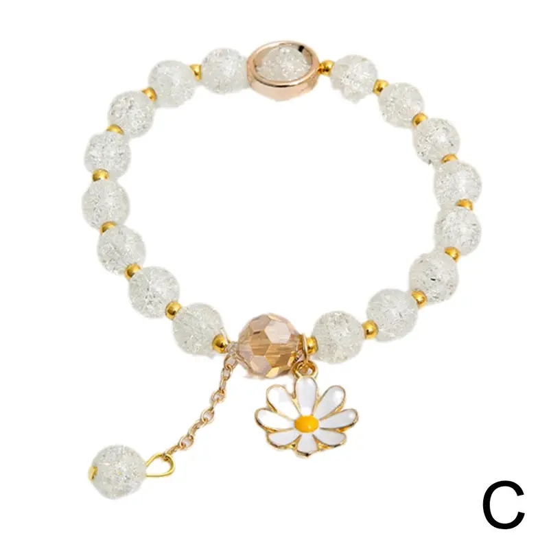Vòng Tay Đính Cườm Thiết Kế Hoa Cúc Nhỏ Thời Trang Nữ, Đơn Giản Và Ngọt Ngào, Vòng Tay Hoa Nhỏ Thích Hợp Cho Vòng Tay Tốt Nhất 6