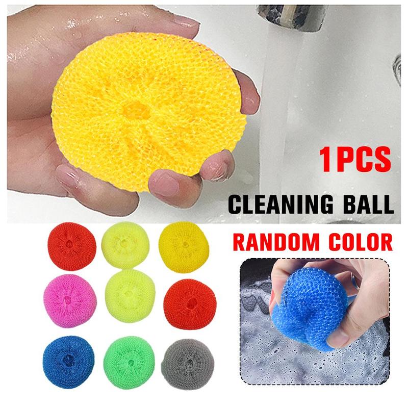 Product Introduction of Pot Brush Dishwash Ball Kitchen Pot Brush Artifact Cleaning Ball Plastic Steel Wire Ball 19