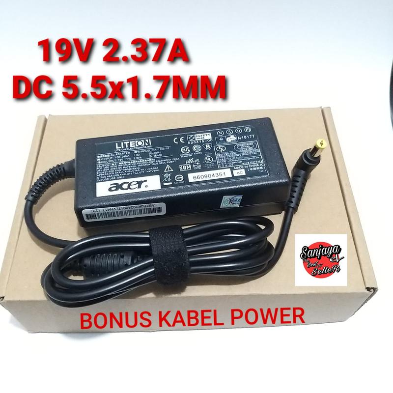 [ORIGINAL] adaptor charger Acer Aspire ES 14 ES1-420 ES1-421 ES1-431 ES1-432 19V 2.37A 0