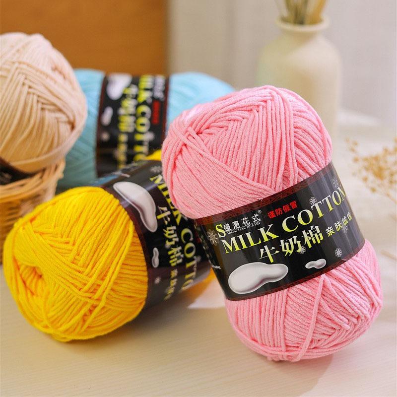 Len Milk Cotton 125g Loại 1 Đan Móc Khăn Áo Túi Xách Thú Bông Cho Bé Handmade Bảng Màu Từ Mã 01-81