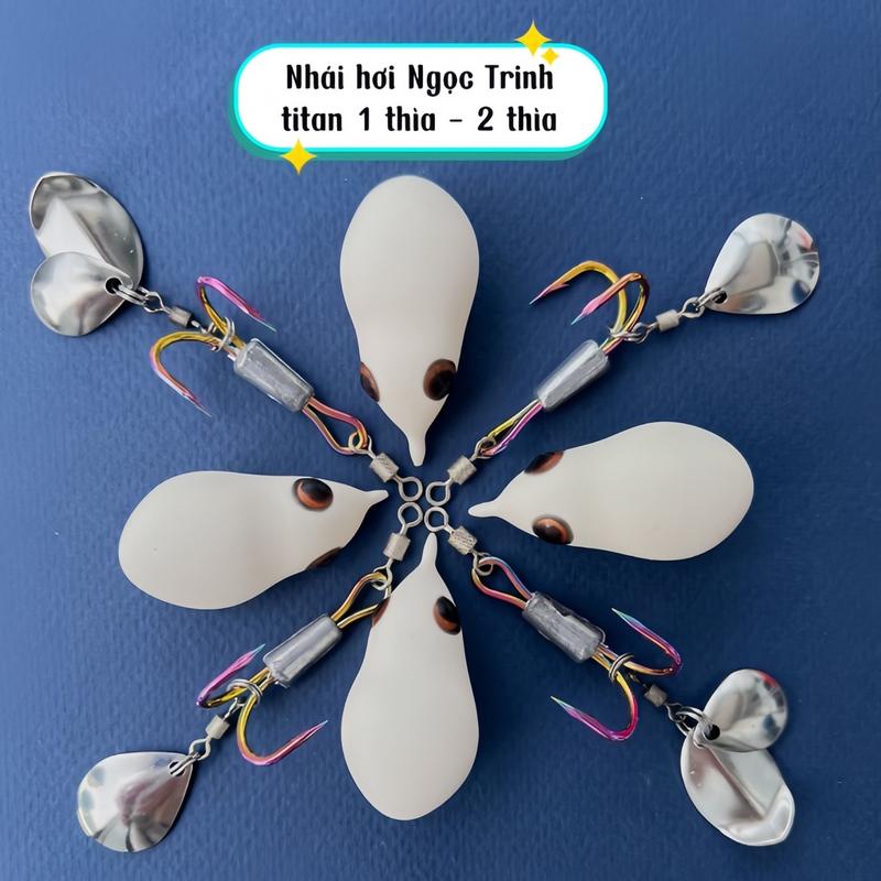 Nhái hơi Ngọc Trinh F1 TNQ, Mồi câu cá lưỡi SNS titan chì đúc 1 thìa và 2 thìa action mạnh thu hút cá lóc, cá chẽm,....giá rẻ