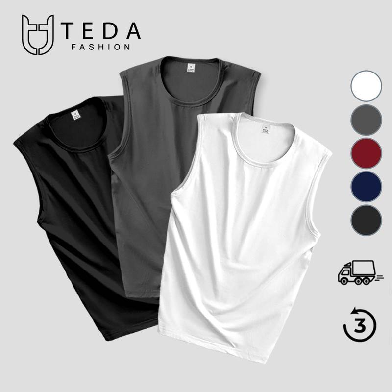 Combo 3 Áo Thun Ba Lỗ Tank Top Nam, Chất liệu thun lạnh thể thao mát mịn Sport Gym