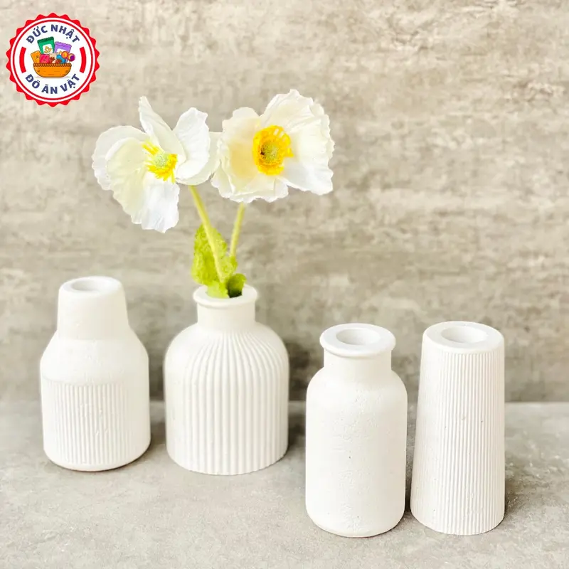 Lọ hoa thạch cao dùng chụp ảnh sản phẩm, decor trang trí nhà cửa 3