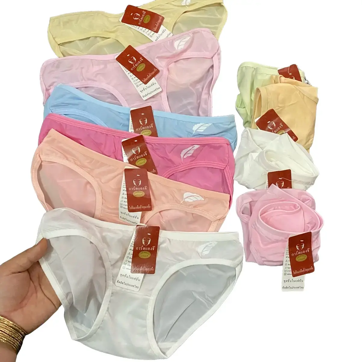 Combo10 quần chip nữ cotton lạnh size 40-57kg Women Nhung Thun Kem Voi