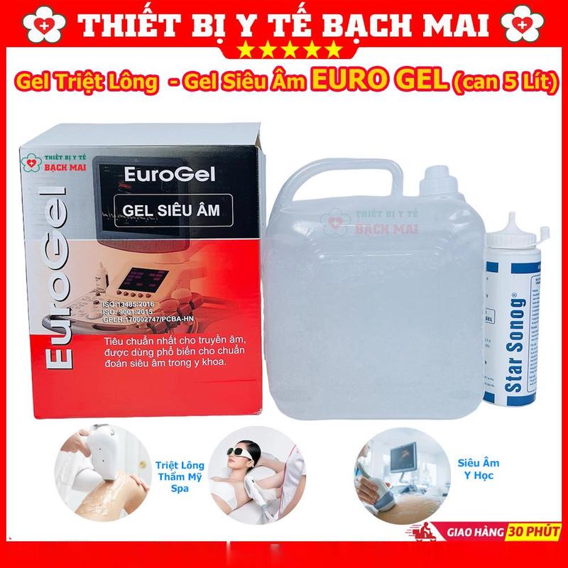 Gel Lạnh Dùng Cho Triệt Lông, Siêu Âm EURO GEL [5 Lít - Màu Trắng]
