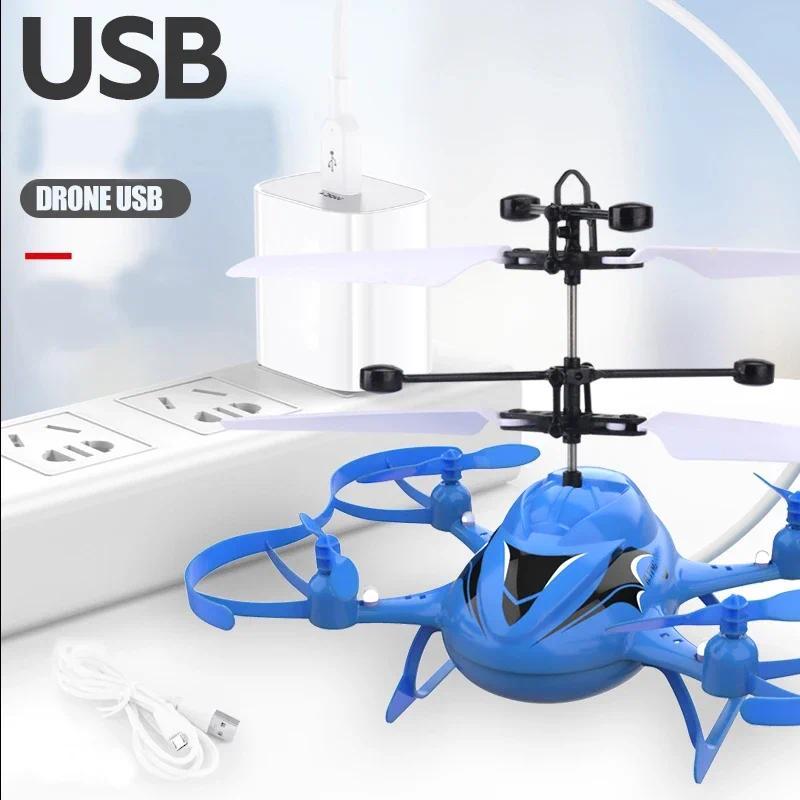 Máy Bay Trực Thăng RC Mini, Đầy Màu Sắc, Có Cảm Biến Cử Chỉ Ánh Sáng, Cầm Tay, Điều Khiển Hồng Ngoại, Cảm Ứng Trôi, Máy Bay Không Người Lái, Đồ Chơi Bay, Quà Tặng 2