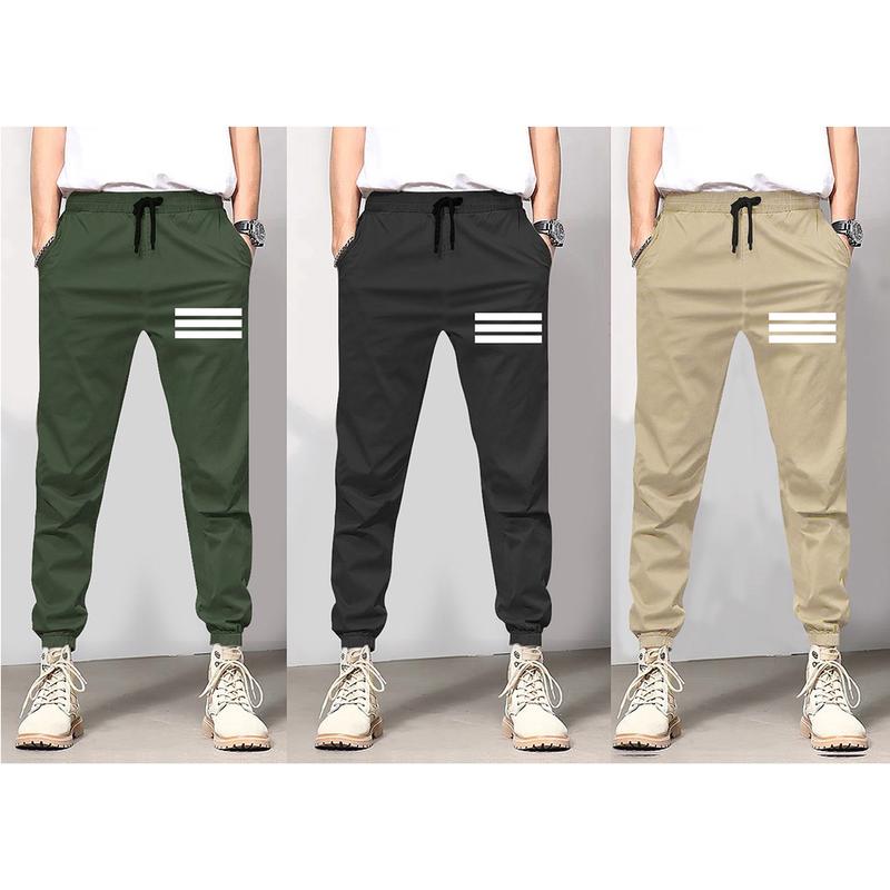 [40-70Kg] Quần Jogger KAKI UNISEX 3 SỌC - SPORT NAM NỮ