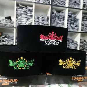 Khaibar Peci Kopiah Hitam Logo NU Songkok NU Anak Laki Laki dan Dewasa Pria Muslim Ibadah Solat
