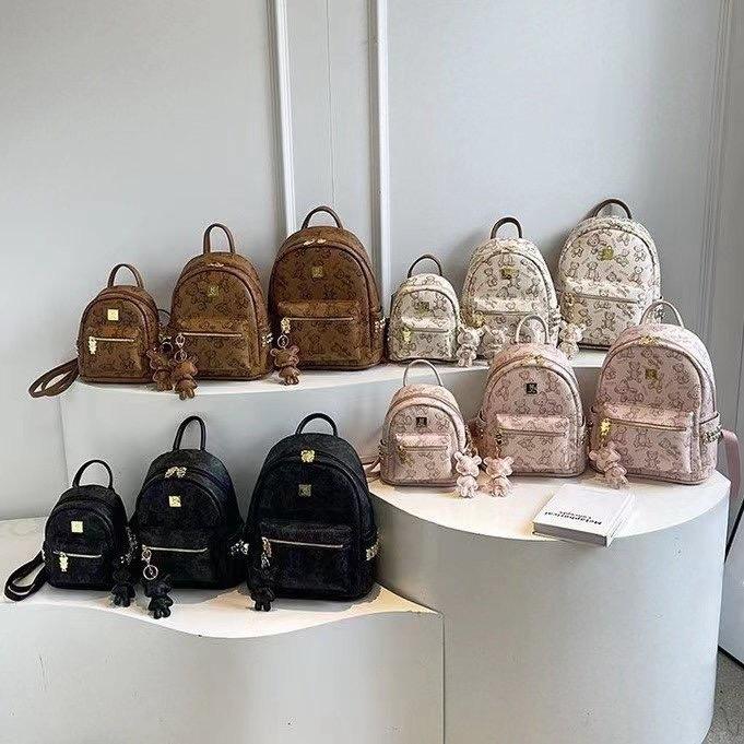 Balo lô da hình gấu hàng cao cấp l1 có tặng móc gấu mẫu mới nhất 2025