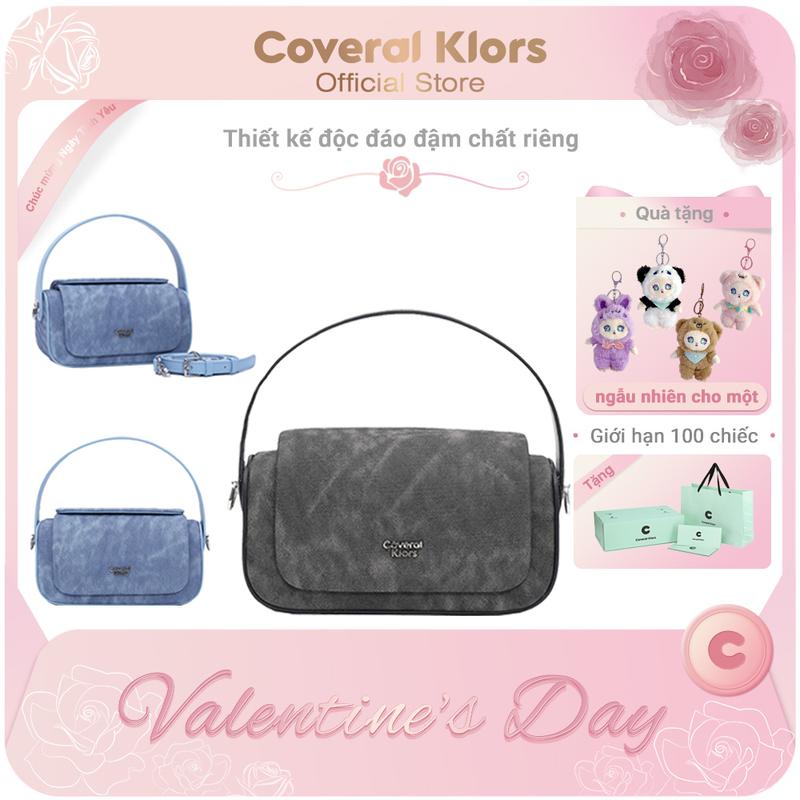 COVERAL KLORS -【đóng gói hộp quà tặng】bag túi đeo vai nữ màu đen đơn giản và đa năng và túi đeo nách nữ màu đen đơn giản và thời trang tinh tế Bag Da