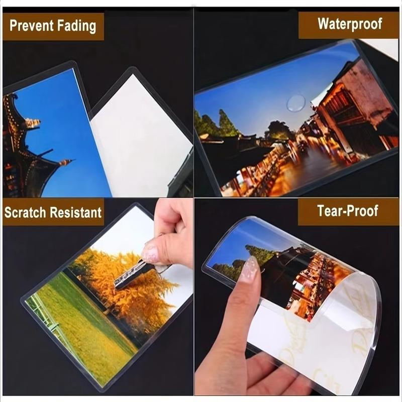 Product Introduction of somna New PET Laminating Pouches Glossy 3/4/5/6/7/8 Inch Thermal Laminating Film Transparent 60 Mic Plastic Film For Photo/Files/Card/Picture 11