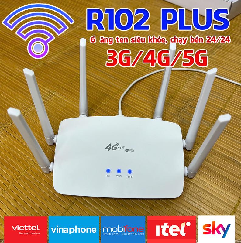 Cục phát wifi từ sim 4G R102 PLUS 6 ăng ten siêu khỏe chạy bền - TikTok ...