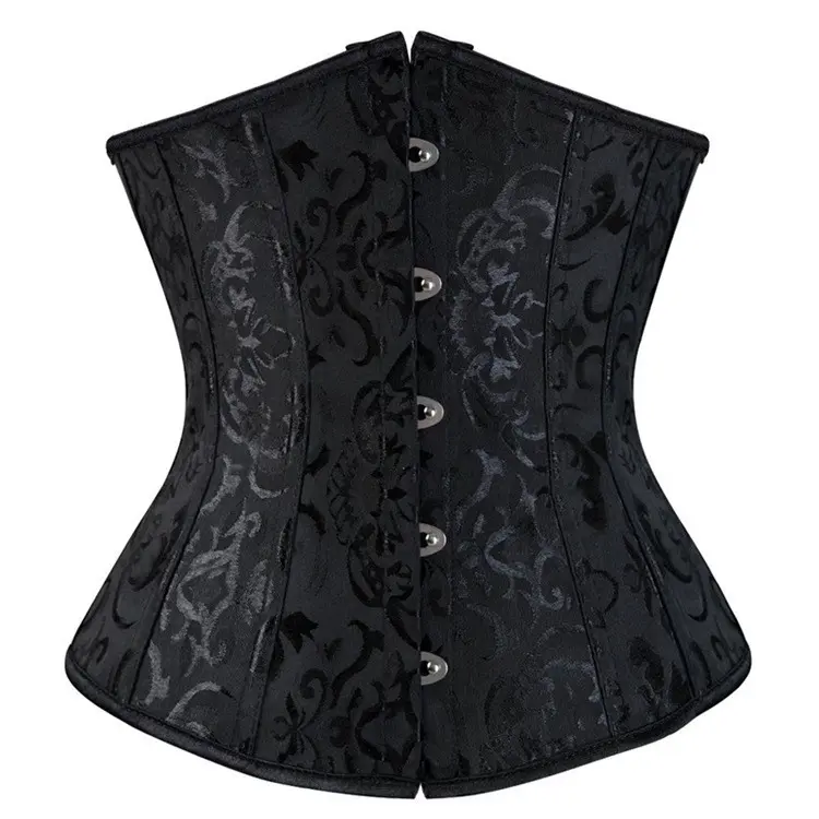 Women Gothic Underbust Corset Waist Trainer Slimming Bustiers Lingerie Shapewear Bones Basques Body Shaper