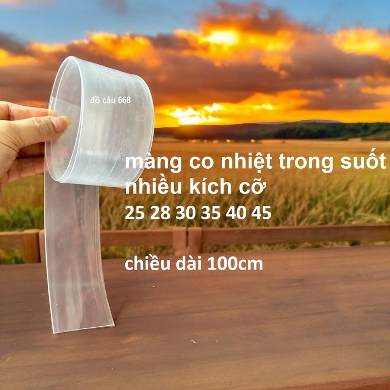 1m Màng Co Nhiệt trong suốt, chất liệu PVC, cuốn cần, bảo vệ cần câu Đi Câu Bắt Cá Câu Cá