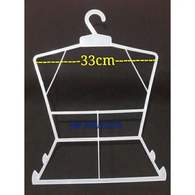 hanger setelan layang M harga lusinan ( 12 pcs) Anak Plastik Putih Gantungan 2