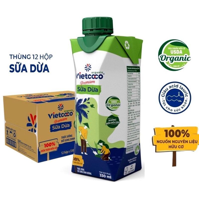 Sữa dừa UHT Vietcoco hộp 330ml - vị nguyên bản