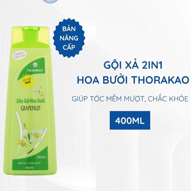  Gội Xả Thorakao 2IN1 Hoa Bưởi Kích Mọc Tóc Giảm Gãy Rụng 400ML 