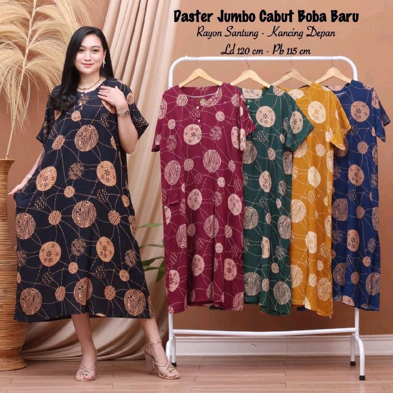 Daster Jumbo Rayon 100rb Dapat 3 Pcs Daster Wanita Busui Bumil Kancing Depan Bahan Rayon Nyaman 6