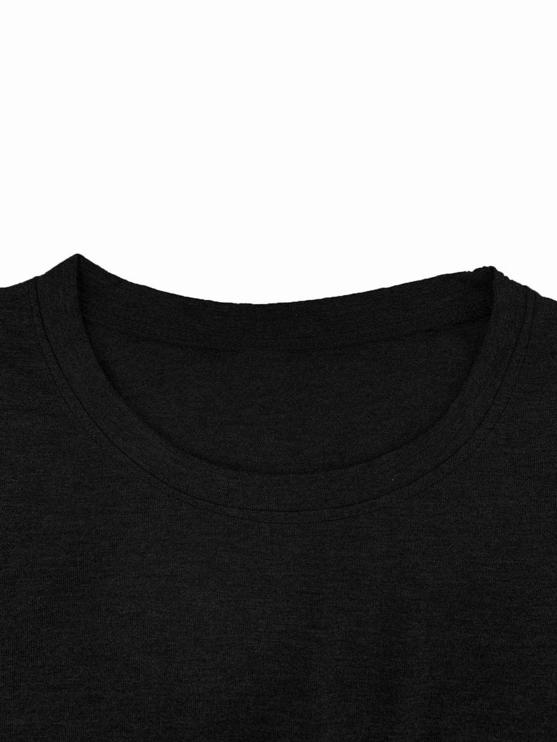 Product Introduction of Women's Skull & Letter Print Round Neck Tee, Casual Crew Neck Short Sleeve T-shirt for Daily Holiday Vacation Outdoor Wear, Ladies Summer Clothes 4