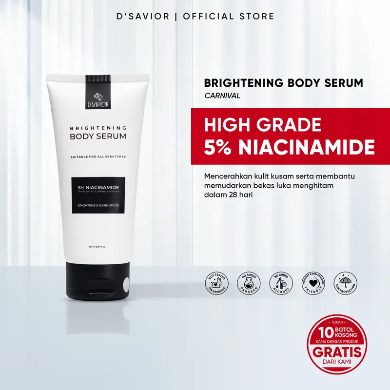 D'SAVIOR Brightening Body Serum Niacinamide 5% High Grade 150ml ...