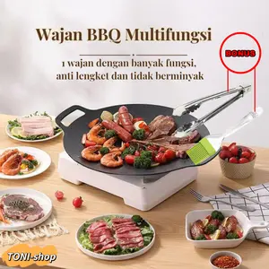 Wajan Multifungsi Panggangan Alat Panggang multiguna grill pan/Alat pemanggang / Tempat pemanggang bulat BBQ Piring pemanggang Kitchenware Arang