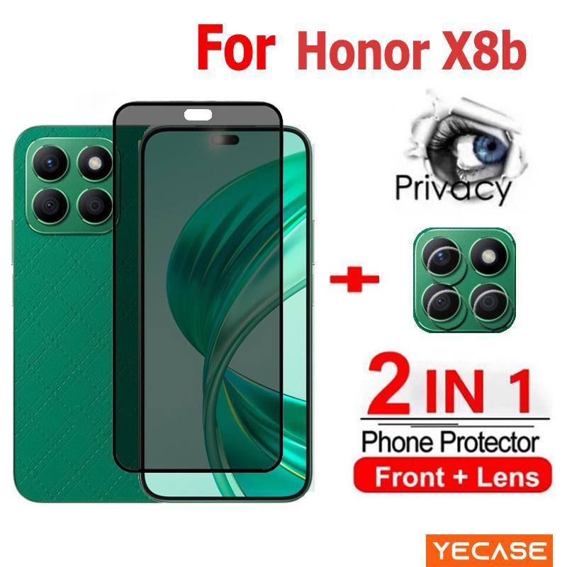  Kính Cường Lực Chất Lượng Cao Bảo Vệ Màn Hình Phim Kính Cường Lực 2 Trong 1 Bảo Vệ Camera Ống Kính Chống Vỡ Chống Trầy Xước Chống Nhìn Trộm Thích Hợp Cho Honor 200 Lite X7B X8B Bảo Vệ Màn Hình Chống Nhìn Trộm Chống Vỡ 