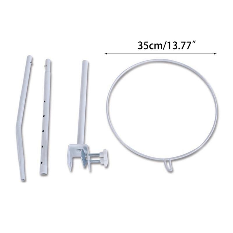 Adjustable Mosquito Net Stand Holder for Baby Crib Cot Bed Clip-On Bracket Iron 2