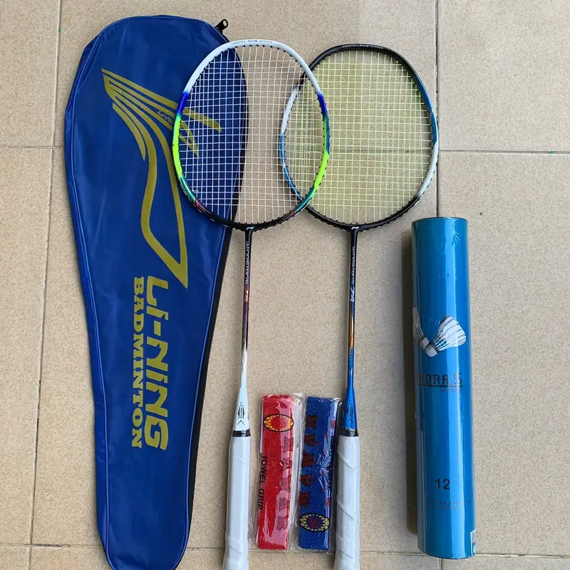 [23LBS] RAKET BADMINTON LINNING/YONEX 2 RAKET 1 TAS 1 SHUTLEKOCK BONUS 2 GRIP 0