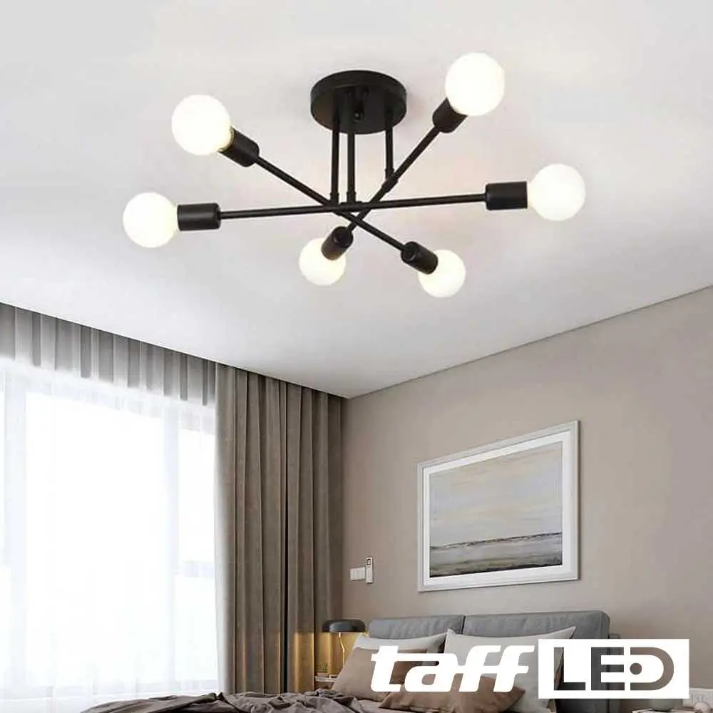 TaffLED Fitting Lampu Plafon LED Minimalis Ceiling 6 Head E27 220V - X099
