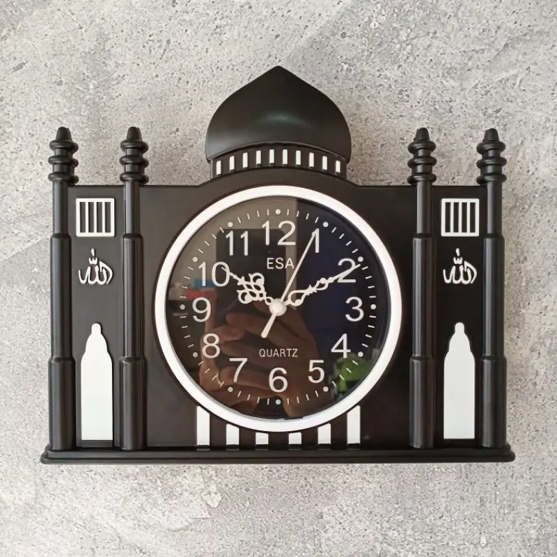Jam Dinding Esa Minimalis Bentuk Masjid Muslim Arab Unik Ukuran 26cm