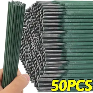 10-50Pcs Batang Las Mudah Meleleh Hijau Abu-abu Universal Batang Las Baja Karbon Untuk Perbaikan Pipa Lembaran Besi Kit Alat Solder