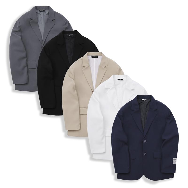 Áo Blazer Unisex Vải Square Ford Vincent Local Brand Màu Xám, Màu Đen, Xanh Đen, Màu Da, Màu Trắng Nam Menswear