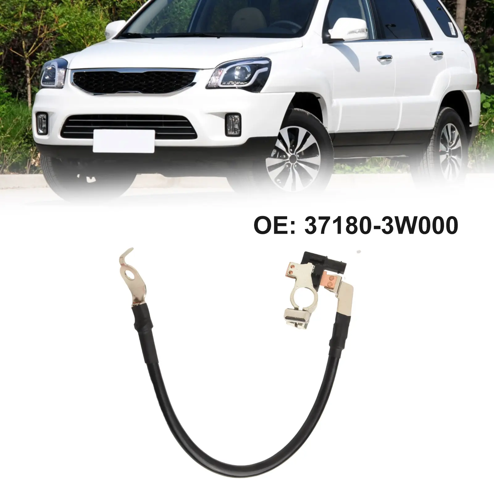 37180-3W000 Battery Negative Sensor Cable Size As Shown In The Picture Non-deformation Wear-resistant White-Black