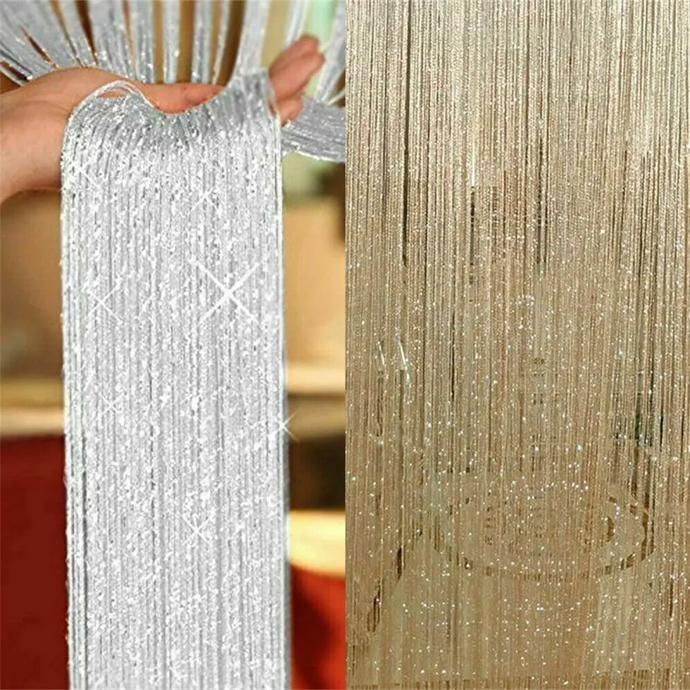 Rèm Dây, Dài 2m x 1m, Màn Che Ruồi, Rèm Đính Cườm, Lưới Chia Phòng