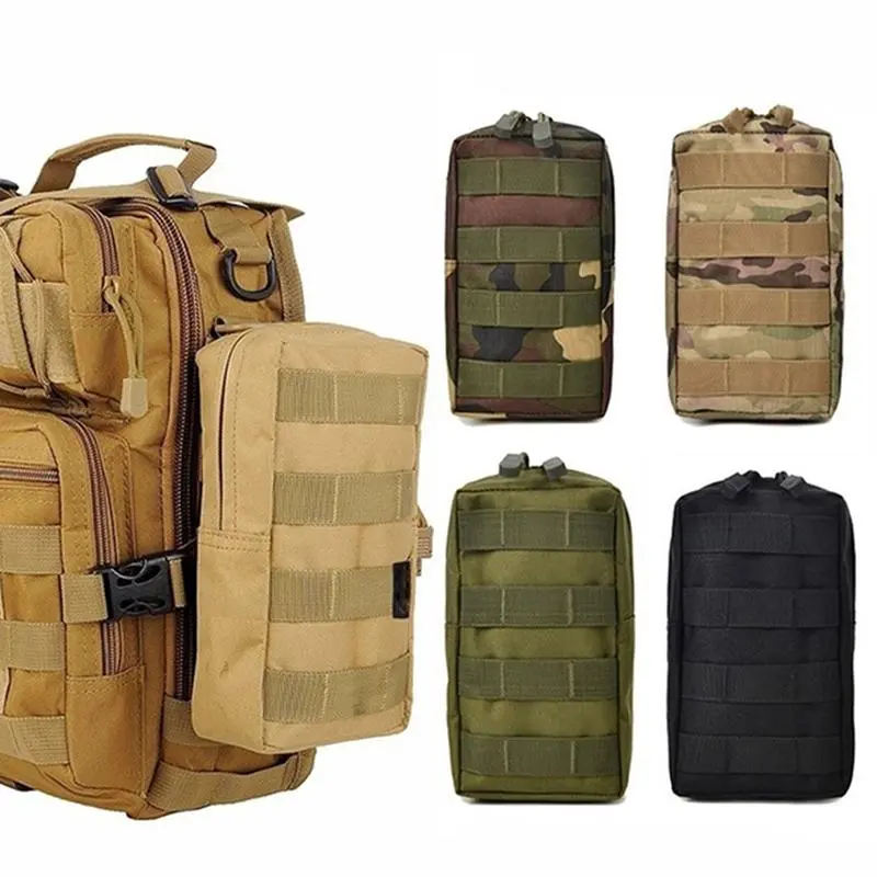 [Sports Life Outdoor Shop]1Pcs Oxford Outdoor Tactical Bag EDC Molle Tool Zipper Waist Pack Durable Belt Como Pouch For Accessory