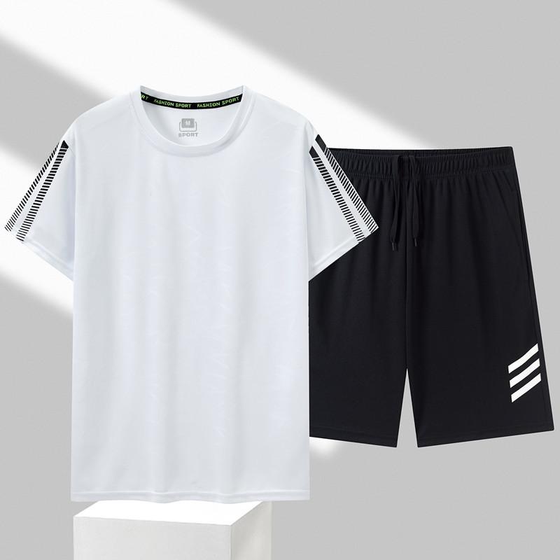 Product Introduction of Friendrich-Sports Suit Men's Summer Thin Quick-Drying Running Suit Short-Sleeved T-shirt Two-Piece Set Casual Men's Clothing Manufacturer 3
