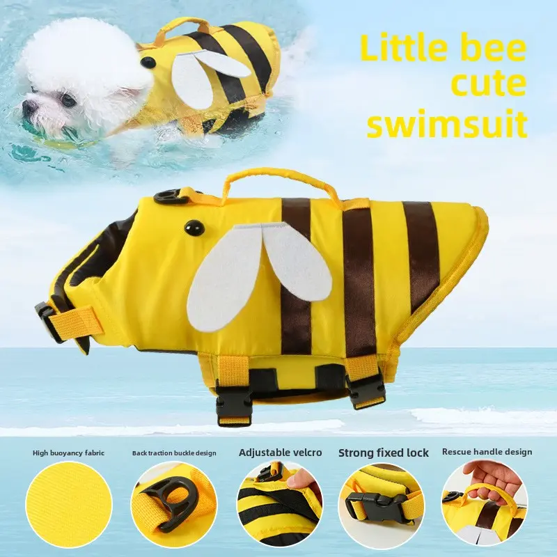 Summer Pet Life Jacket Customized Small and Medium Dogs Teddy Bigbear Pet Supplies Adjustable Dog Swimwear
