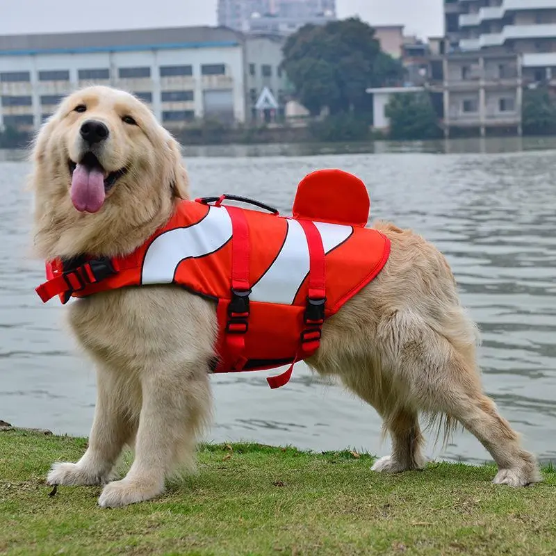 Pet Dog Saver Life Jacket Security Vest Floatation Swimming Preserver Clothes
