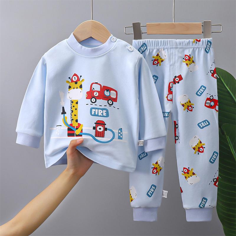 Product Introduction of TinySaya Cartoon Dinosaur 1-8Yrs Kids Clothes Pajama Terno For Baby Boys Girls Cotton Fashion Print Long Sleeves Sleepwear Set 2 Piece Set 22
