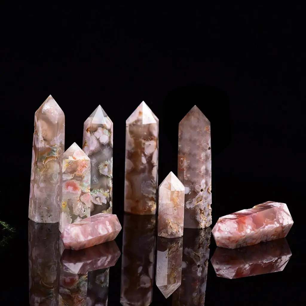 Hgofutla Decorative Stone Nice-looking Practical Mix Color Hexagonal Prism Natural  Prism Eye-catching Home Decoration