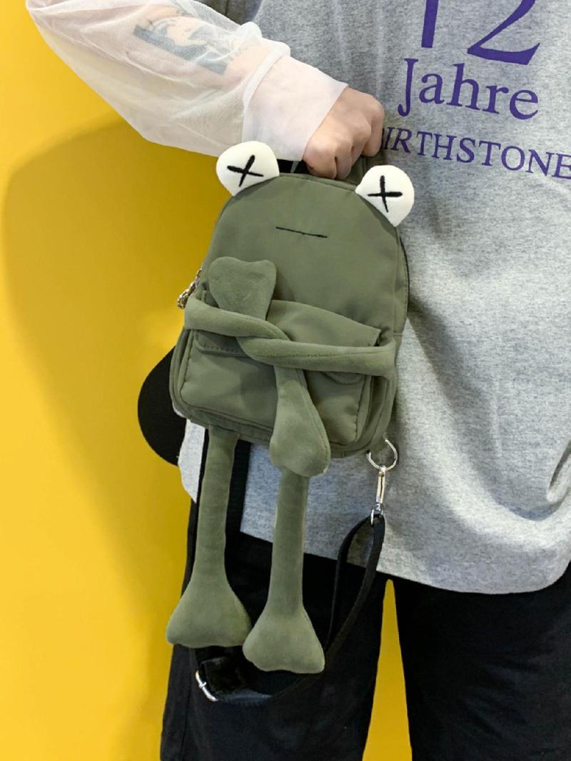 Product Introduction of Women's Cute Cartoon Frog Design Chest Pack, Casual Novelty Fanny Pack, Fashionable Zipper Sling Pack for Daily Use 41