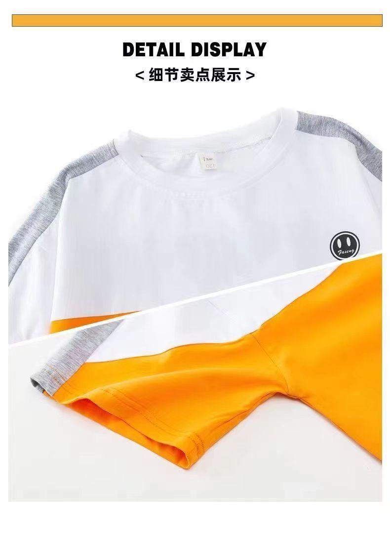 Product Introduction of Boys Suit Summer 2024 New Summer Clothes Handsome Medium and Large Children Fashionable Stylish Internet Celebrity Boys Short Sleeve Fashionable Clothing 5