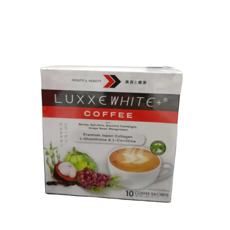 LUXXE WHITE COFFEE WITH PREMIUM JAPAN COLLAGEN and L Glutathione and L  Carnitine
