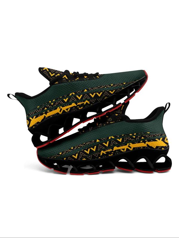 Men's Fashionable Patchwork Low Top Sneakers, Casual Comfortable Breathable Mesh Sports Running Shoes, Male All-match Round Toe Shoes for Daily Wear 8