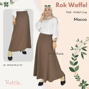 Rok wanita Lebar mode payung - Waffle Crape Premium Quality