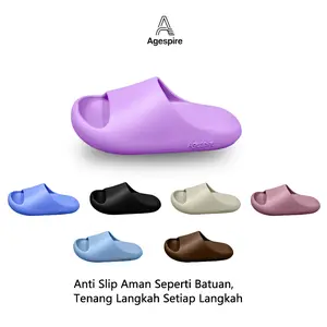 2025 Terbaru Sandal AP003 EVA Sendal Cewek Hitam Putih Kasual Perempuan Sandal Karet Wanita Anti Slip Sandal Baim Wanita Terbaru Sandal Unisex Pria dan Wanita Shoes Sandal Slop/Sendal slop
